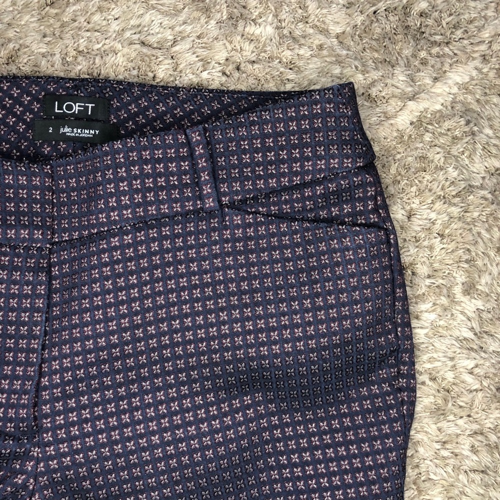 LOFT Women's Julie Skinny Mid Rise Work Pants 2 - Picture 6 of 8